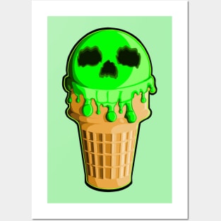 Ice Cream Skull Posters and Art